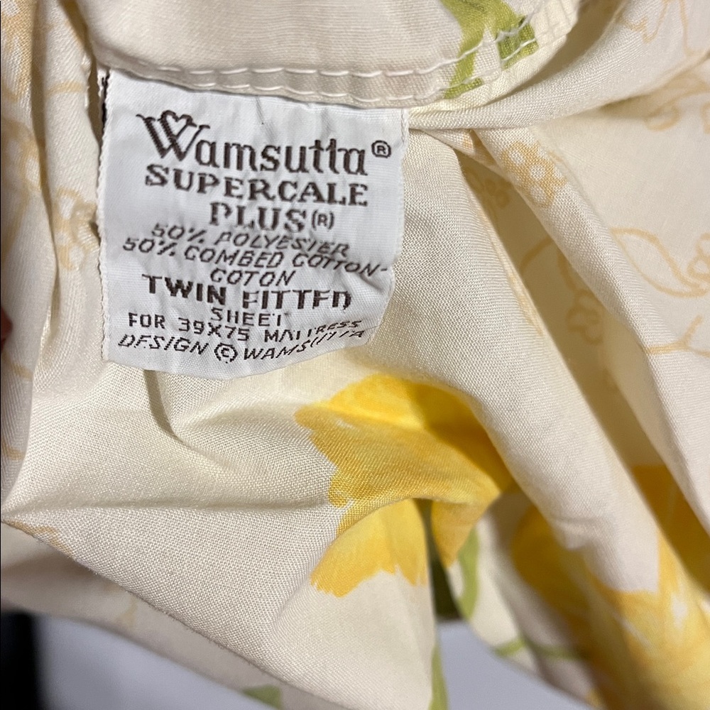 Vintage Floral Contry Cottage Wamsutta Supercale Plus sheet set twin - Picture 2 of 16
